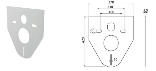 Alcaplast zajcsökkentő lemez - fali WC-hez és bidéhez