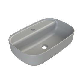   CeraStyle AQUA - PULTRA ültethető - Top Counter - porcelán mosdó - MATT SZÜRKE - 60 x 40 cm