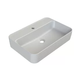   CeraStyle HERA - PULTRA ültethető - Top Counter - porcelán mosdó - MATT FEHÉR - 60 x 42 cm