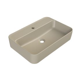   CeraStyle HERA - PULTRA ültethető - Top Counter - porcelán mosdó - MATT BÉZS - 60 x 42 cm