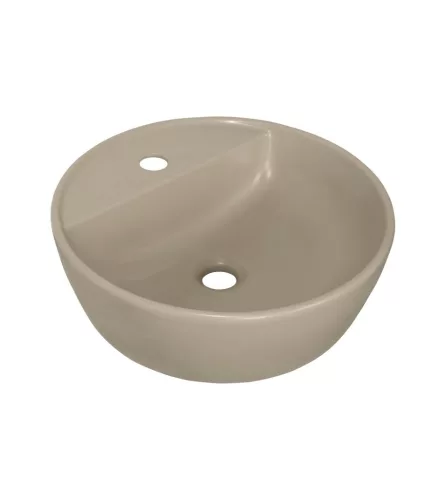 CeraStyle ONE - PULTRA ültethető - Top Counter mosdó - MATT BÉZS - csaplyukas - átm. 42 cm