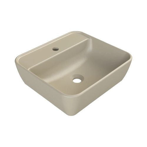 CeraStyle ONE - PULTRA ültethető - Top Counter mosdó - MATT BÉZS - csaplyukas - 55x45cm
