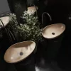 CeraStyle OLIVE - PULTRA ültethető - Top Counter - porcelán mosdó - MATT BÉZS - 60 x 35 cm