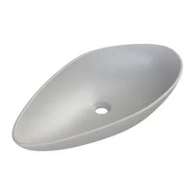   CeraStyle OLIVE - PULTRA ültethető - Top Counter - porcelán mosdó - MATT SZÜRKE - 60 x 35 cm