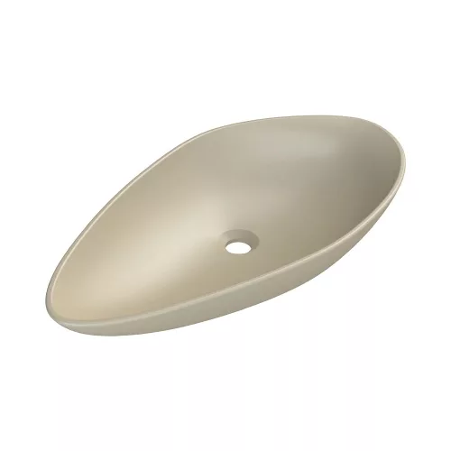 CeraStyle OLIVE - PULTRA ültethető - Top Counter - porcelán mosdó - MATT BÉZS - 75 x 38 cm