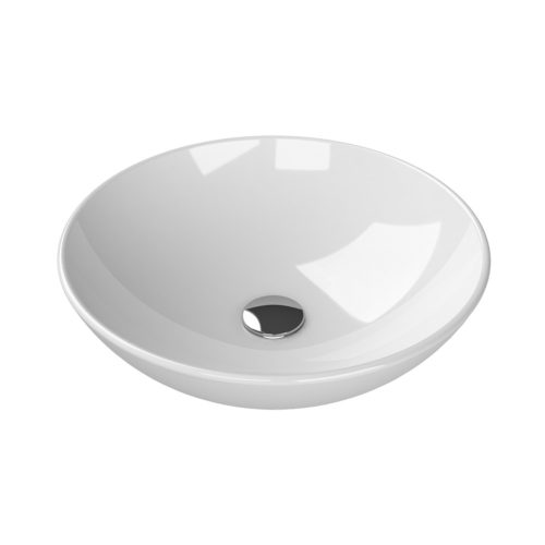 CeraStyle ZERO Top Counter - kerek - pultra ültethető porcelán mosdókagyló - Ø 46 cm