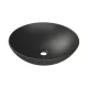 CeraStyle ZERO - PULTRA ültethető - Top Counter - porcelán mosdó - O - MATT FEKETE - Ø 46 cm