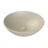CeraStyle ZERO - PULTRA ültethető - Top Counter - porcelán mosdó - O - MATT BÉZS - Ø 46 cm
