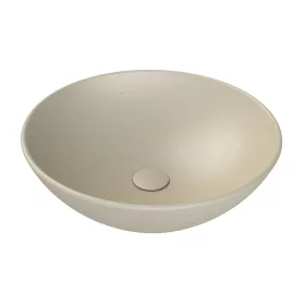   CeraStyle ZERO - PULTRA ültethető - Top Counter - porcelán mosdó - O - MATT BÉZS - Ø 46 cm