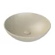 CeraStyle ZERO - PULTRA ültethető - Top Counter - porcelán mosdó - O - MATT BÉZS - Ø 46 cm