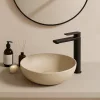 CeraStyle ZERO - PULTRA ültethető - Top Counter - porcelán mosdó - O - MATT BÉZS - Ø 46 cm