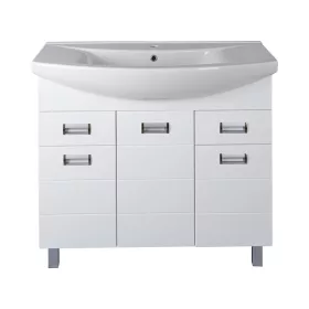   Viva SZQUARE 100 lábon álló fürdőszobabútor Sanovit ZENON 6095 porcelán mosdóval 97 x 51 cm