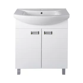   Viva SZQUARE 55 lábon álló fürdőszobabútor Sanovit ZENON 6055 porcelán mosdóval 55 x 44 cm