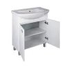 Viva SZQUARE 75 lábon álló fürdőszobabútor Sanovit ZENON 6075 porcelán mosdóval 75 x 49,8 cm