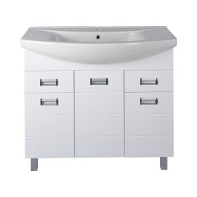   Viva SZQUARE 85 lábon álló fürdőszobabútor Sanovit ZENON 6085 porcelán mosdóval 86 x 50 cm