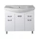Viva SZQUARE 85 lábon álló fürdőszobabútor Sanovit ZENON 6085 porcelán mosdóval 86 x 50 cm
