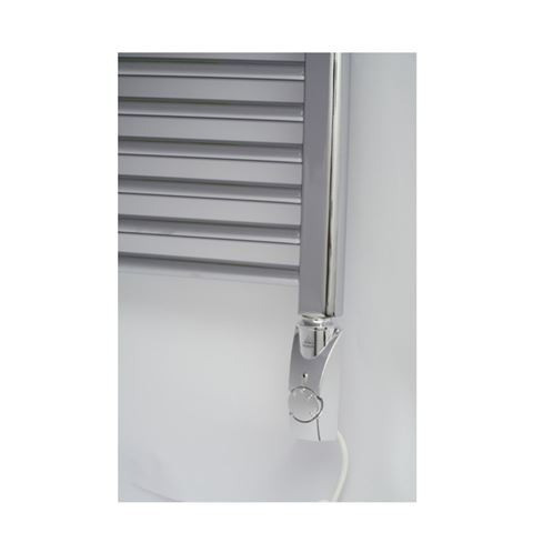 Birossi fűtőbetét törölközőszárító radiátorhoz - termosztátos - króm - 600 Watt