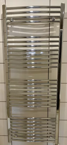 Sanica törölközőszárító radiátor - íves - króm - 500 x 1000 mm