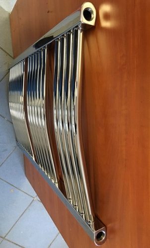 Sanica törölközőszárító radiátor - íves - króm - 600 x 1400 mm