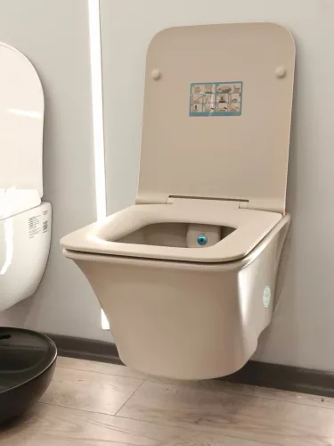 CeraStyle IBIZA / HERA WC ülőke - MATT BÉZS - duroplast - lecsapódásgátlós - könnyen levehető