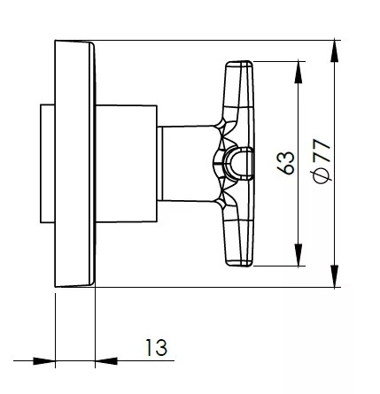 CeraStyle PLUS hidegvizes bidé csaptelep - DURU monoblokkos WC-hez - falsík alatti - 1/2"