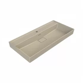   CeraStyle SHARP - MATT BÉZS - porcelán mosdókagyló - 1 csaplyukas - 100 x 48 cm