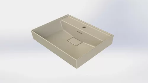 CeraStyle SHARP - MATT BÉZS - porcelán mosdókagyló - 60 x 48 cm