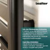Elektromos törölközőszárító radiátor - 500W -  TW-500B - FEKETE