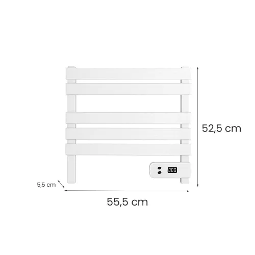Elektromos törölközőszárító radiátor 150W - TW-588D-WHITE - FEHÉR