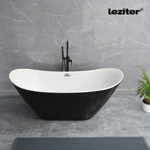 Flow szabadon álló fürdőkád fekete - 170 X 75 cm