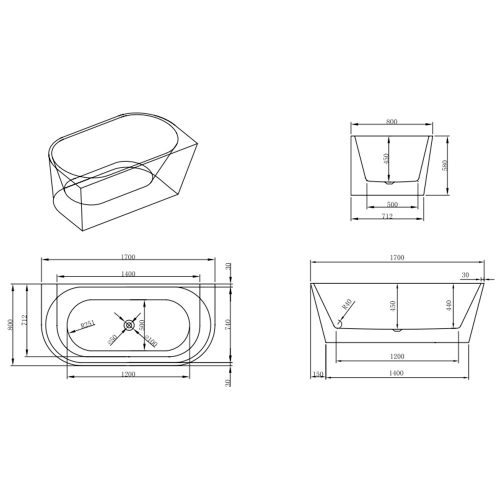 Still szabadon álló fürdőkád