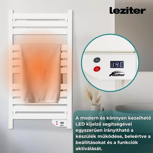 Elektromos törölközőszárító radiátor - TW-500 - 500W - FEHÉR