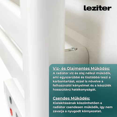 Elektromos törölközőszárító radiátor - TW-500 - 500W - FEHÉR