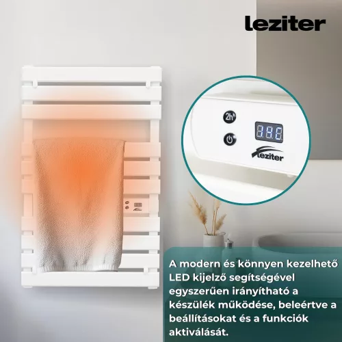 Elektromos törölközőszárító radiátor - SLIM - CR-500 - 500W - FEHÉR