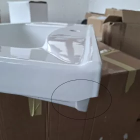   OUTLET - Sanovit ZENON - porcelán mosdókagyló - 75 x 50 cm - SZÉPSÉGHIBÁS TERMÉK