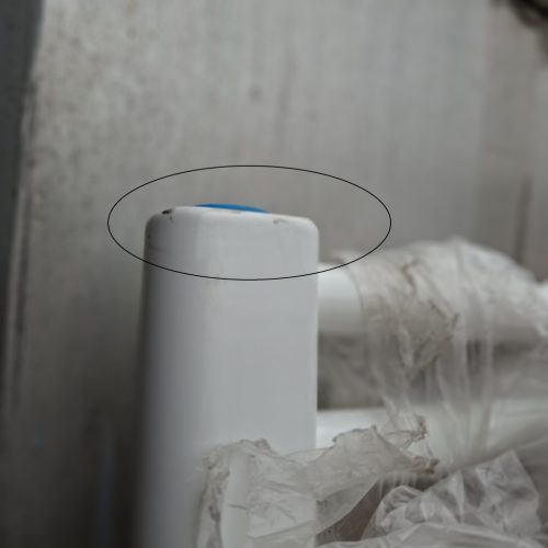 OUTLET - Birossi törölközőszárító radiátor - íves - fehér - 450 x 1680 mm