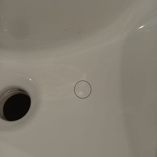 OUTLET - Viva SZQUARE 55 lábon álló fürdőszobabútor Sanovit ZENON 6055 porcelán mosdóval 55 x 44 cm - SZÉPSÉGHIBÁS TERMÉK