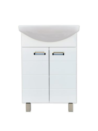 OUTLET - Viva SZQUARE 55 lábon álló fürdőszobabútor Sanovit ZENON 6055 porcelán mosdóval 55 x 44 cm - SZÉPSÉGHIBÁS TERMÉK