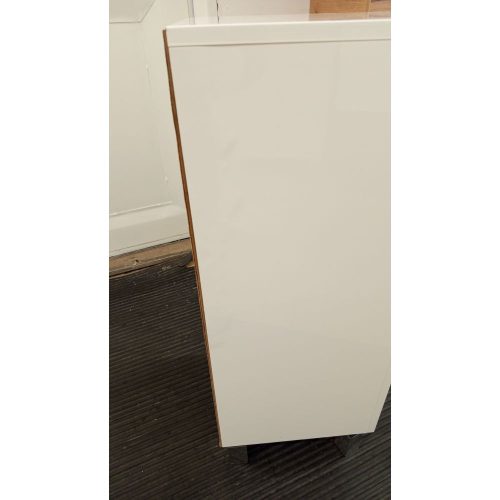 OUTLET - Viva SZQUARE fürdőszobai ÁLLÓSZEKRÉNY 85 alacsony POLCOS - JOBBOS - 35 x 33 x 85 cm - SZÉPSÉGHIBÁS TERMÉK