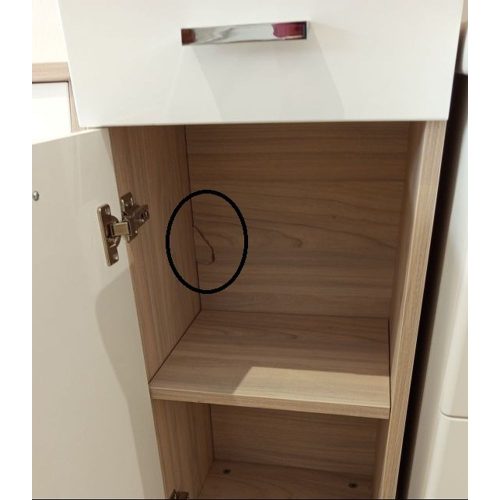 OUTLET - TMP ZX - SONOMA- fürdőszobai ÁLLÓSZEKRÉNY polcos - 190 x 35 cm - SZÉPSÉGHIBÁS TERMÉK