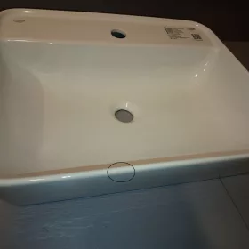   OUTLET - CeraStyle ONE - PULTRA ültethető - Top Counter - porcelán mosdó - - csaplyukas - 55 x 45 cm - SZÉPSÉGHIBÁS TERMÉK
