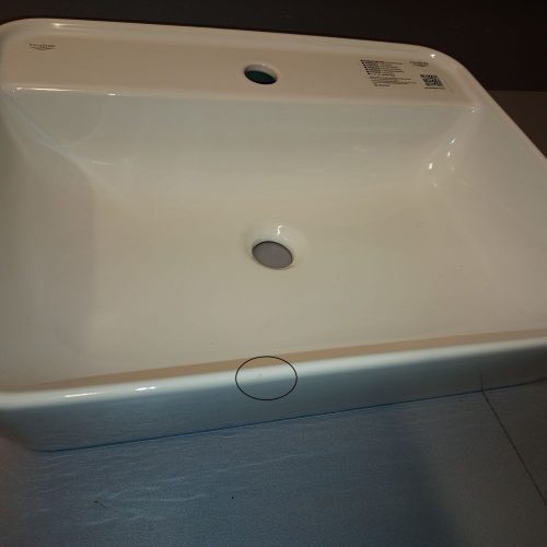 OUTLET - CeraStyle ONE - PULTRA ültethető - Top Counter - porcelán mosdó - - csaplyukas - 55 x 45 cm - SZÉPSÉGHIBÁS TERMÉK
