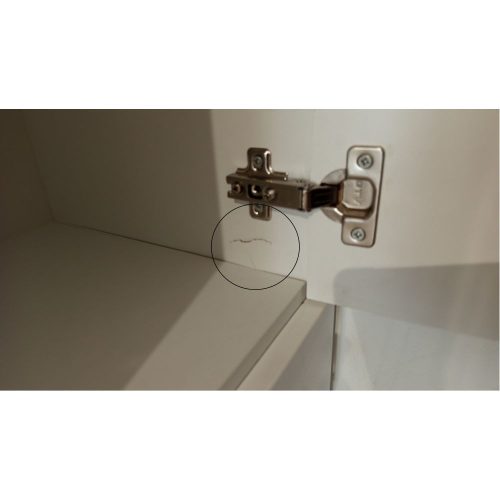 OUTLET - Viva SZQUARE fürdőszobai ÁLLÓSZEKRÉNY 192 magas SZENNYESTARTÓS- JOBBOS - 35 x 33 x192 cm - SZÉPSÉGHIBÁS TERMÉK