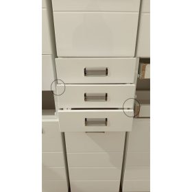   OUTLET - Viva SZQUARE fürdőszobai ÁLLÓSZEKRÉNY 192 magas SZENNYESTARTÓS- JOBBOS - 35 x 33 x192 cm - SZÉPSÉGHIBÁS TERMÉK