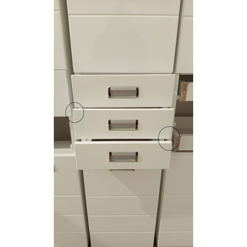 OUTLET - Viva SZQUARE fürdőszobai ÁLLÓSZEKRÉNY 192 magas SZENNYESTARTÓS- JOBBOS - 35 x 33 x192 cm - SZÉPSÉGHIBÁS TERMÉK