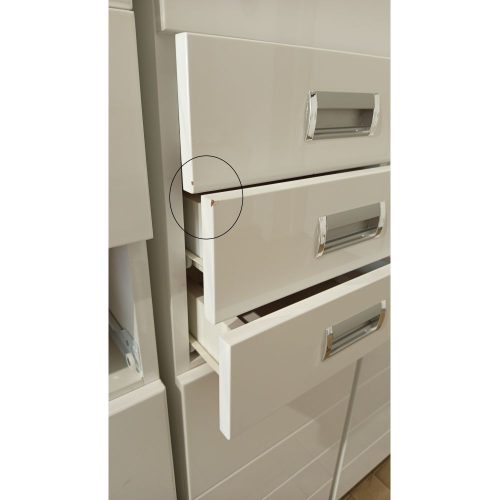 OUTLET - Viva SZQUARE fürdőszobai ÁLLÓSZEKRÉNY 192 magas SZENNYESTARTÓS- JOBBOS - 35 x 33 x192 cm - SZÉPSÉGHIBÁS TERMÉK