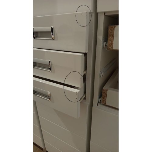 OUTLET - Viva SZQUARE fürdőszobai ÁLLÓSZEKRÉNY 192 magas SZENNYESTARTÓS- JOBBOS - 35 x 33 x192 cm - SZÉPSÉGHIBÁS TERMÉK