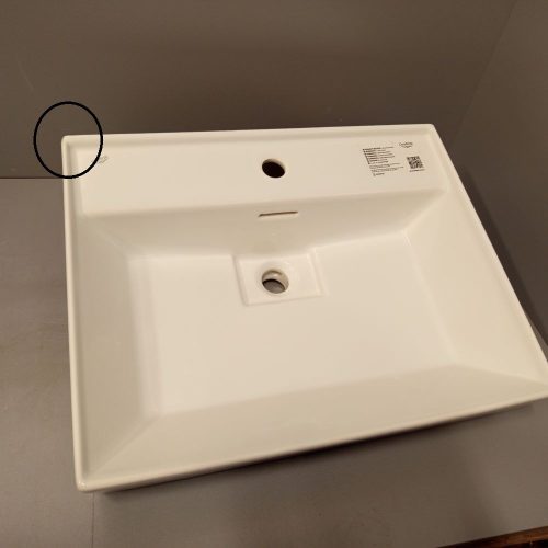 OUTLET - CeraStyle SHARP - porcelán mosdókagyló - 60 x 48 cm - SZÉPSÉGHIBÁS TERMÉK