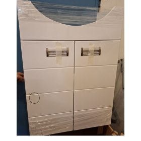   OUTLET - Viva SZQUARE 55 lábon álló fürdőszobabútor Sanovit ZENON 6055 porcelán mosdóval 55 x 44 cm - SZÉPSÉGHIBÁS TERMÉK