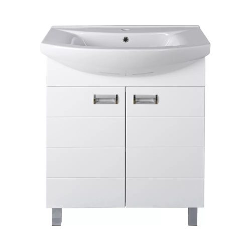 OUTLET - Viva SZQUARE 55 lábon álló fürdőszobabútor Sanovit ZENON 6055 porcelán mosdóval 55 x 44 cm - SZÉPSÉGHIBÁS TERMÉK